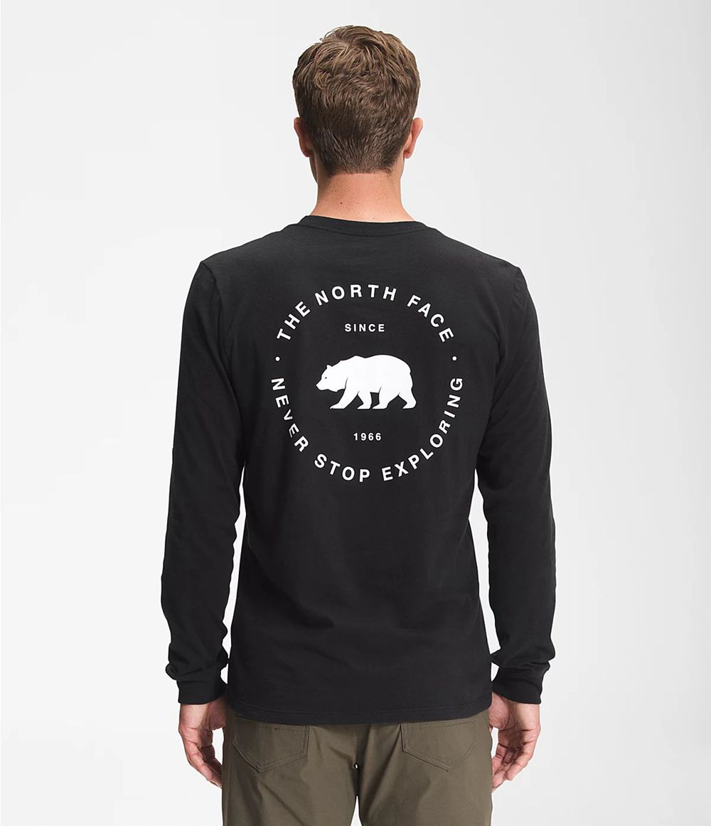 The North Face Lange Ärmel Bear Nse T-Shirts Herren - Schwarz CH-348RHUT